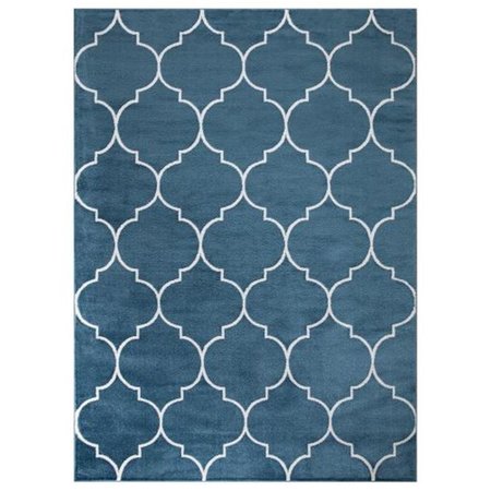 PISOS 8 x 10 ft. Morocco Trellis Area Rug, Blue PI1705943